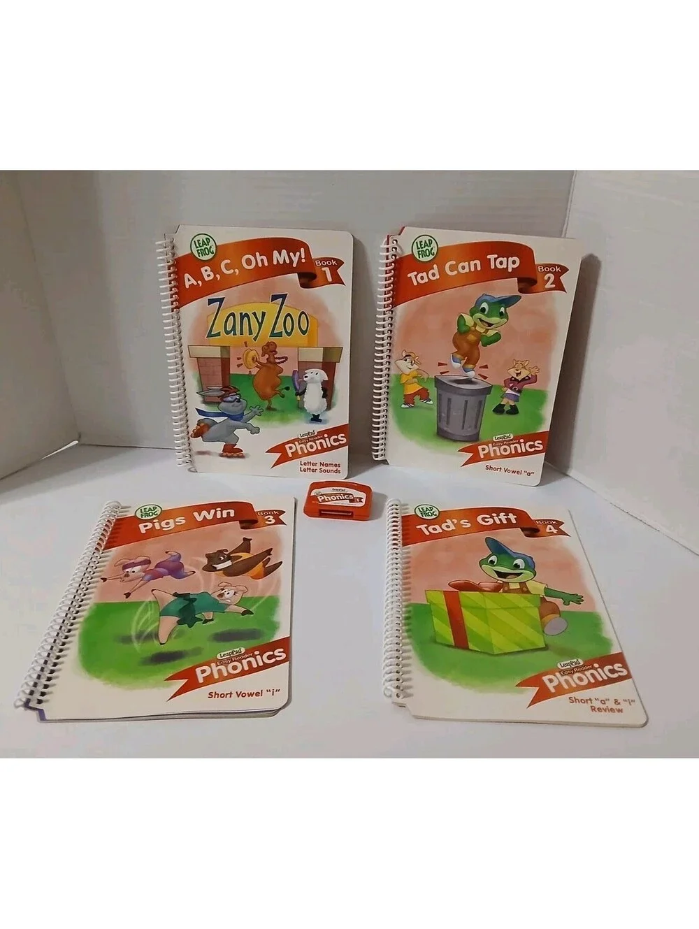 Lot Of 4 - LeapFrog LeapPad Books w/ Cartridge - Easy Reader level